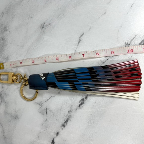 Louis Vuitton Race Collection Leather Tassel Bag Charm Key Holder key chain LV - Picture 13 of 13